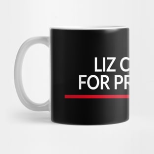 Liz Cheney For President 2024 Usa Election Liz 24 Red Line T-shirt Mug